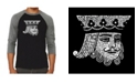 LA Pop Art King of Spades Men's Raglan Word Art T-shirt
